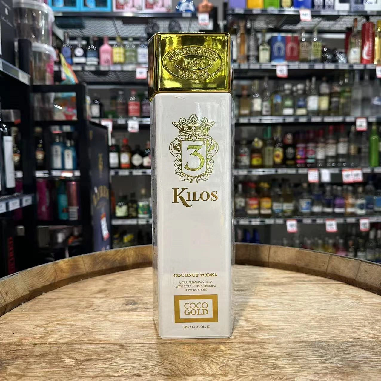 3 Kilos Gold Bar Coconut Vodka 1L