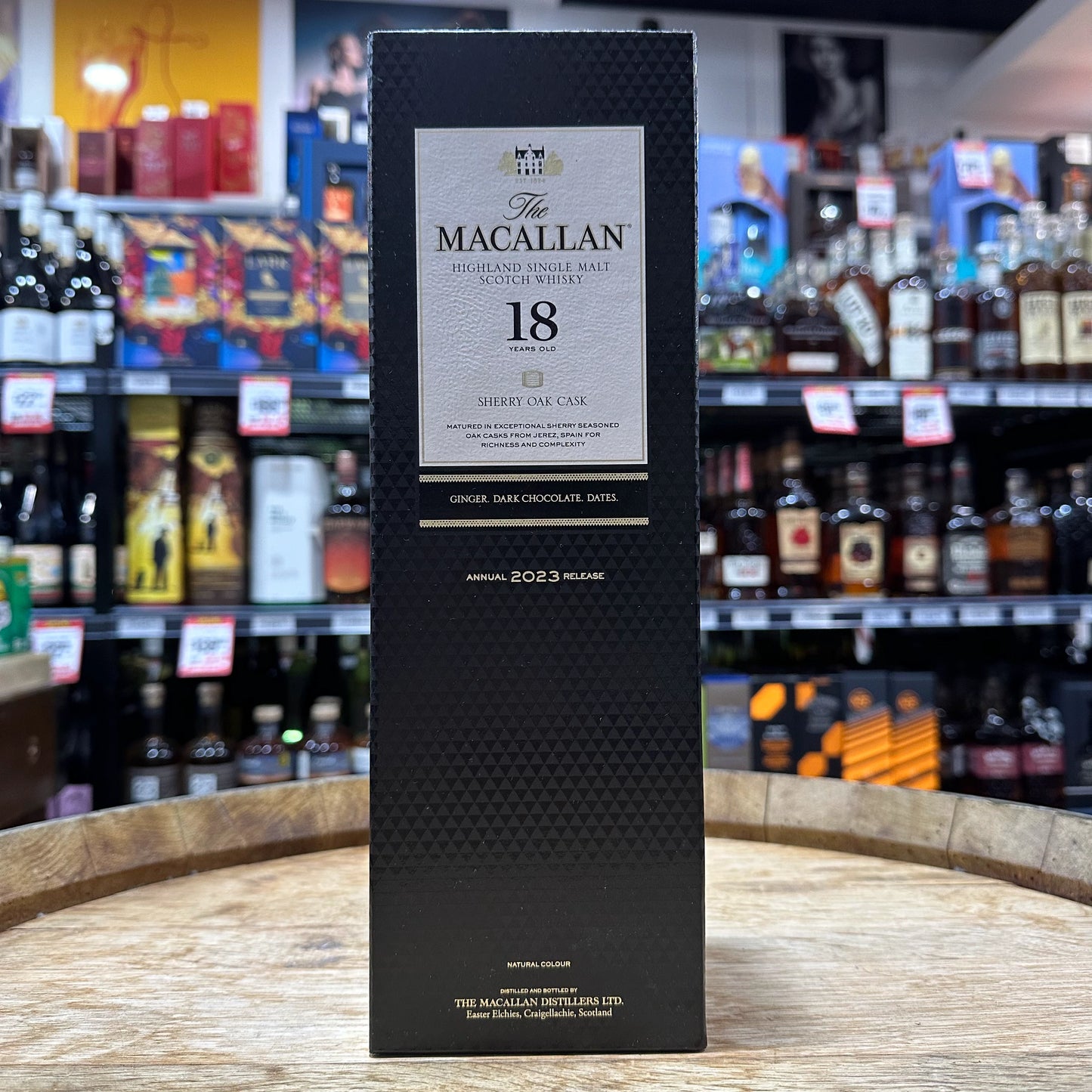 The Macallan Sherry Oak Cask 18 Years Old Single Malt Scotch Whisky 700ml 2023 Release