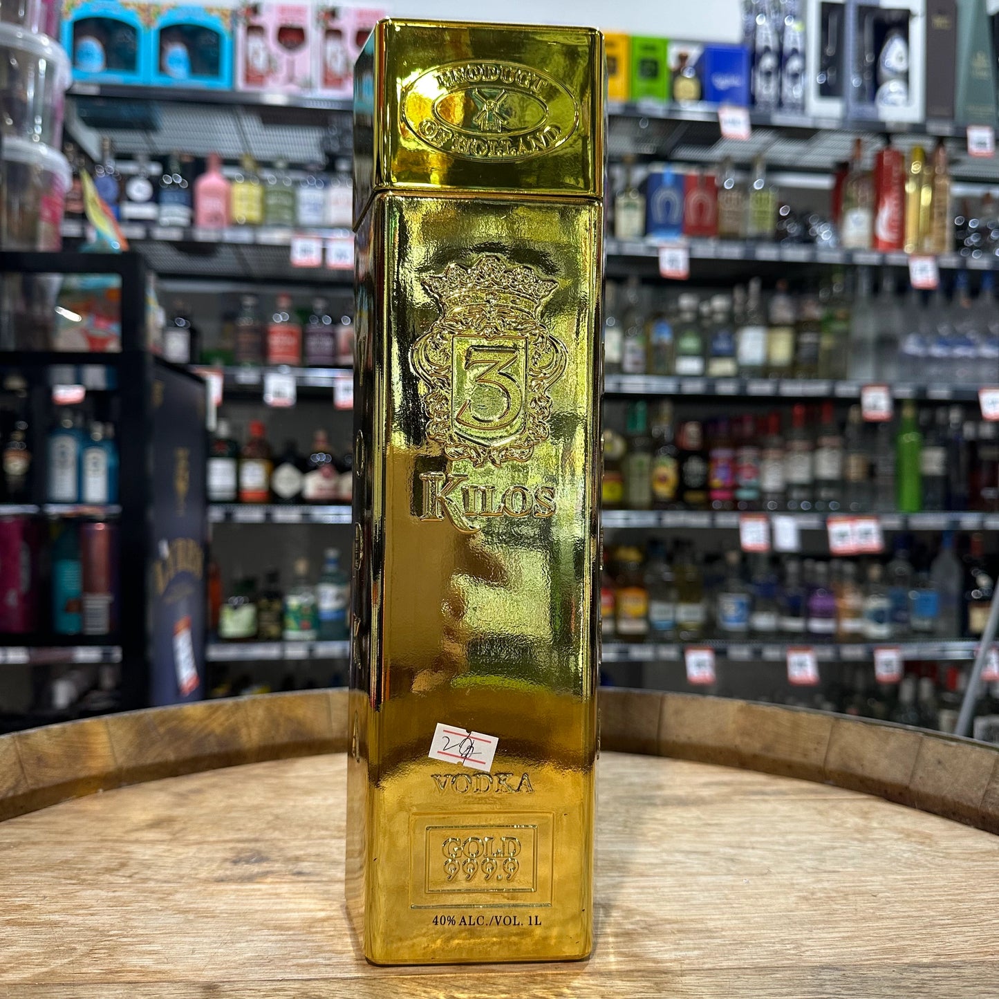 3 Kilos Gold Bar Dutch Vodka 1L