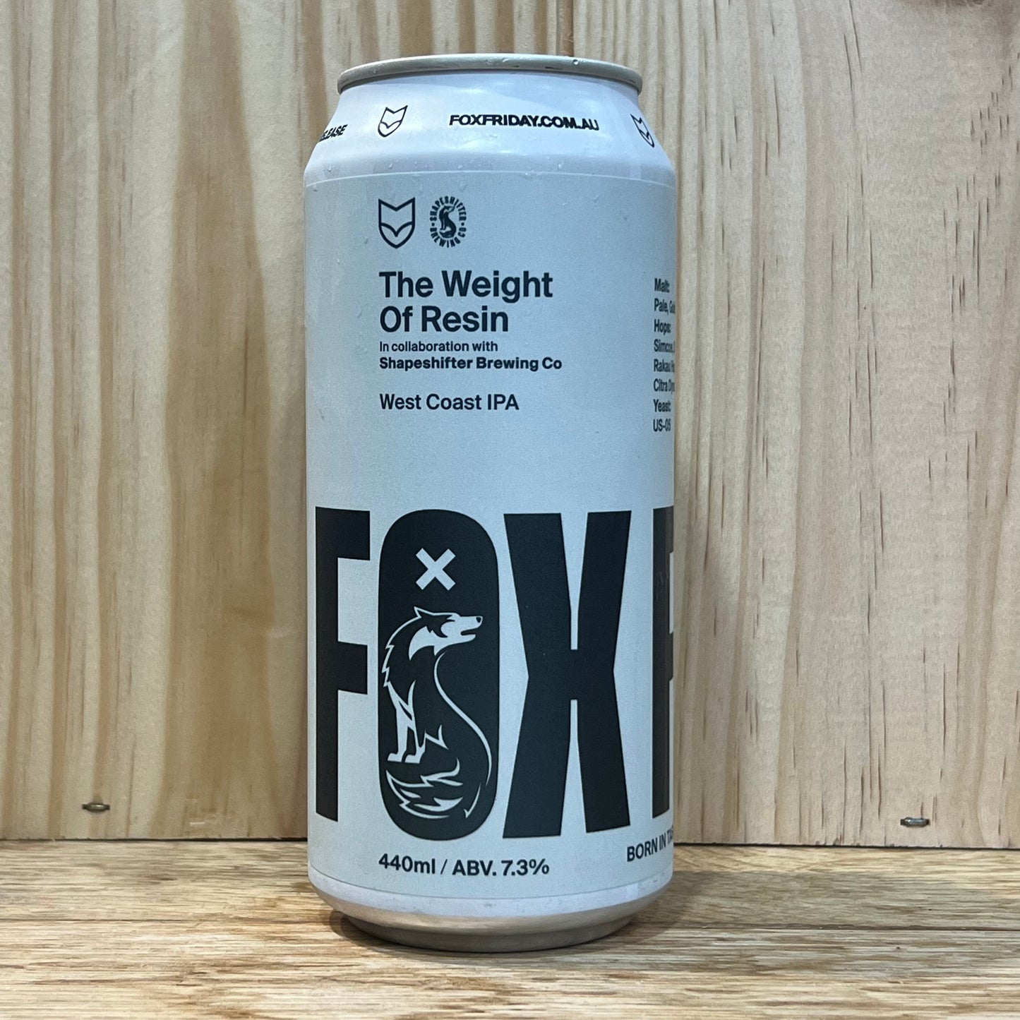 Fox Friday X Shapeshifter - The Weight of Resin West Coast IPA 7.3% 440mL