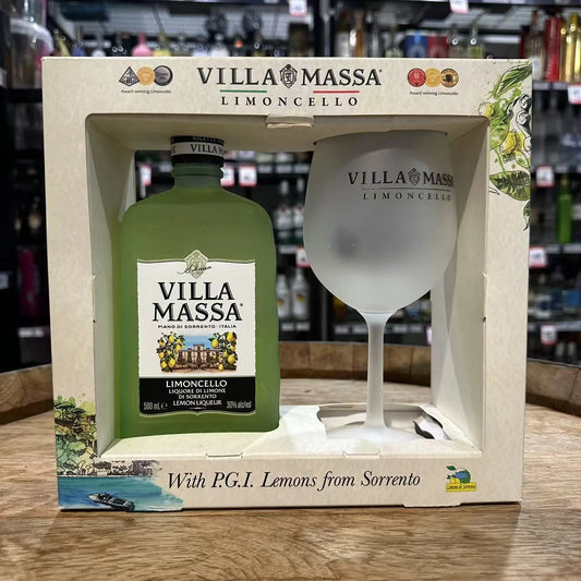 Villa Massa Limoncello Liqueurs & Frosted Glass Gift Pack 500mL